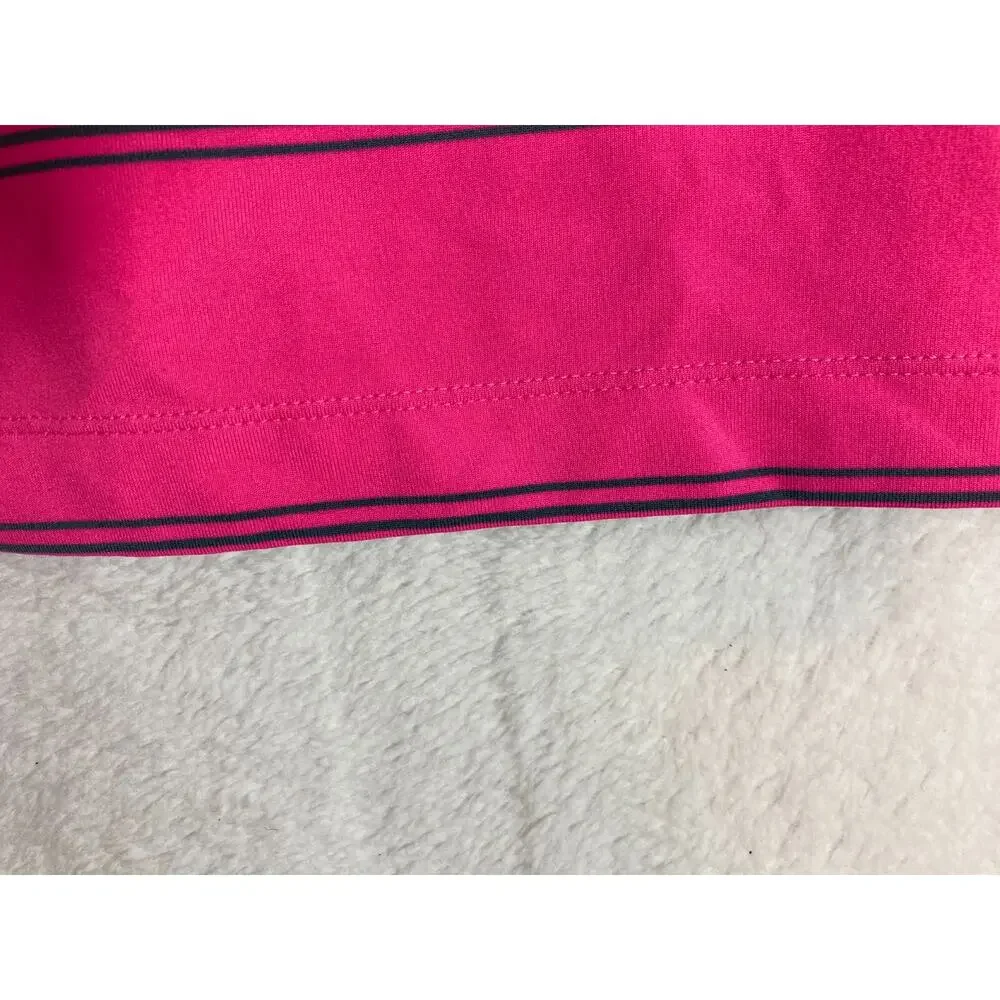 Nike Golf Tour Performance Dri-Fit Pink Striped Short Sleeve Polo Shirt‎ Men's M